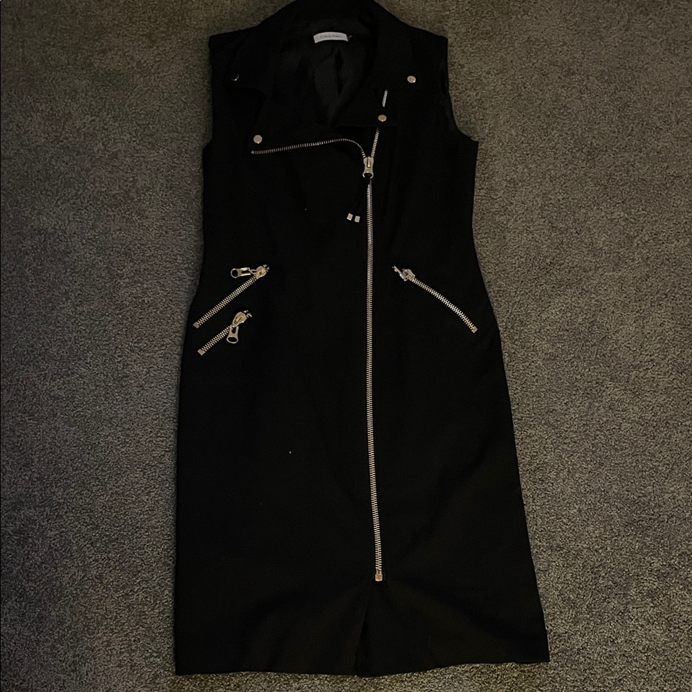 Calvin Klein 4 little Black Zippered Dress